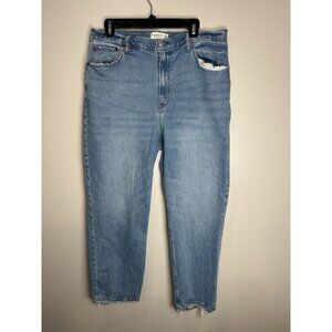 Abercrombie Fitch Ankle Straight Ultra High Rise Jeans Size 33 16 Curve Love